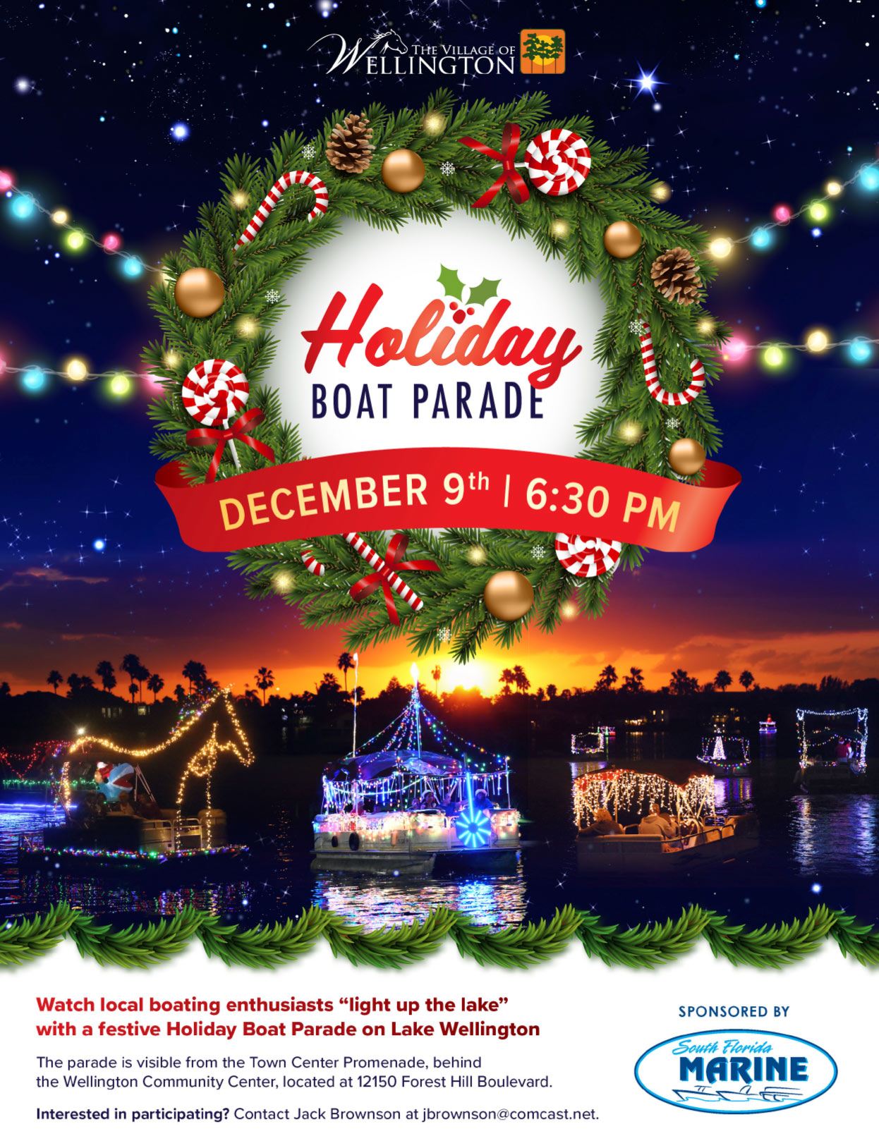 Holiday Boat Parade Event 2023 Flyer | Holiday Boat Parade on Lake Wellington
