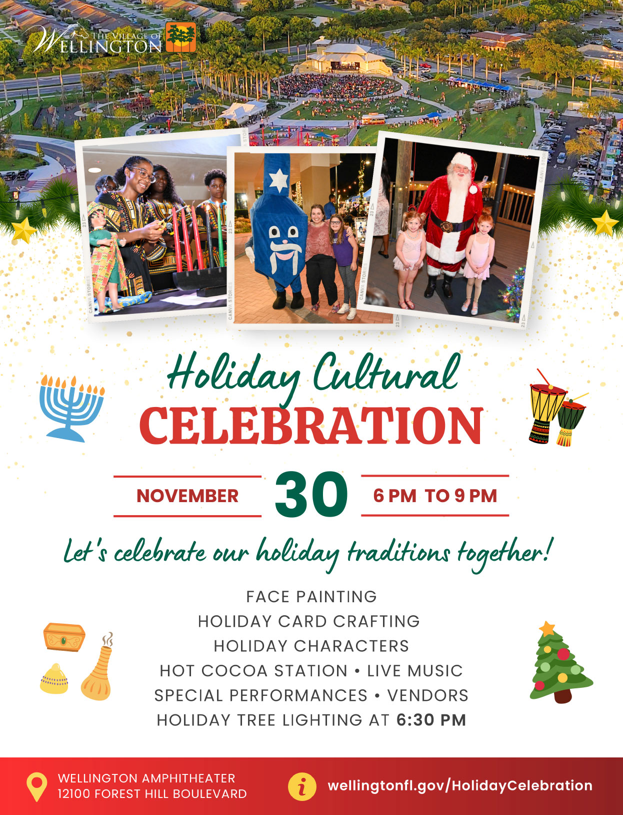 Holiday Cultural Celebration Event Flyer at Wellington