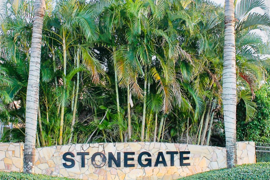 Stonegate Sign with Palm Trees