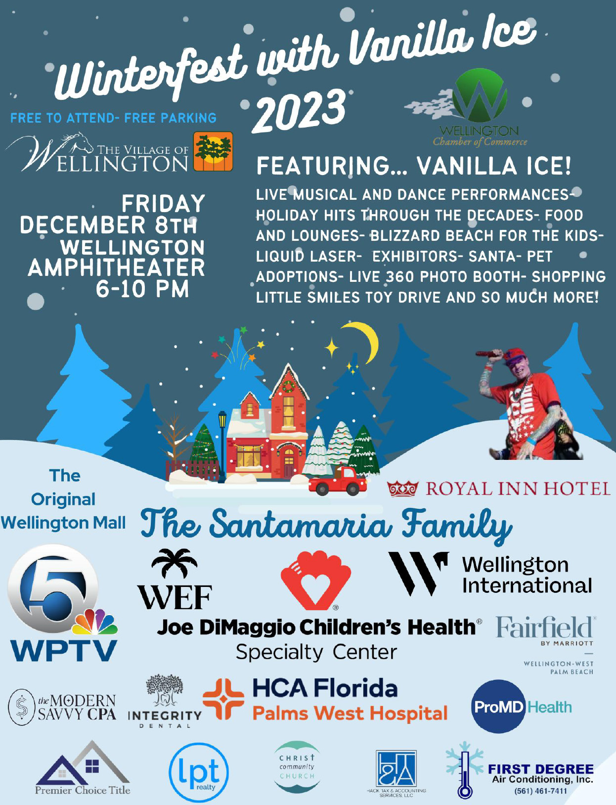 Winter fest with Vanilla Ice 2023 in Wellington Florida